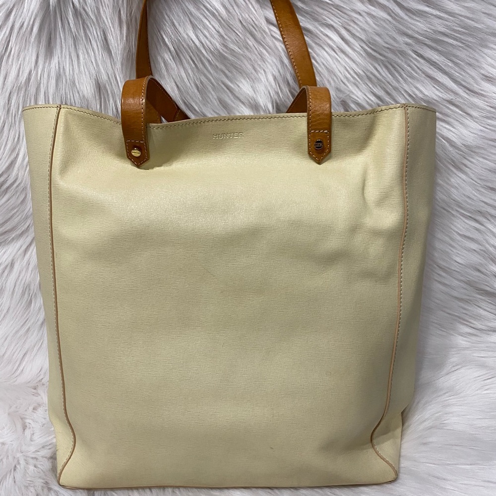 Hunter Leather Tote Ashleigh in crème